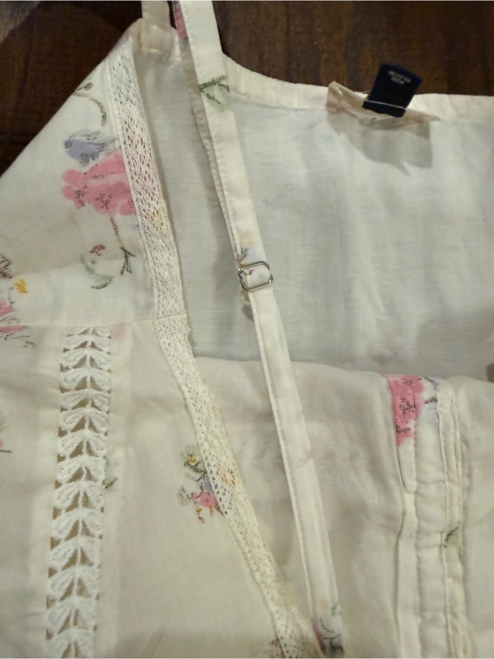 Universal Thread Cream Maxi Dress with Pink Floral Print size medium - Picture 6 of 7
